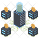 Bitcoin Distributed Network Cryptocurrency Coin Digital Currency Icon
