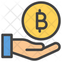 Bitcoin Donation Fundraising Charity Icon