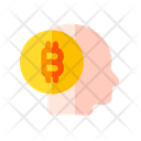 Bitcoin earning Mind Icon