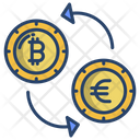 Bitcoin Exchange Transaction Euro Cryptocurrency Exchange Icon
