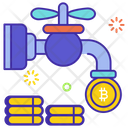 Bitcoin Flow Money Flow Cash Faucet Icon