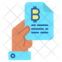 Bitcoin Hand File Bitcoin File Bitcoin Document Icon