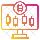 Monitor Display Bitcoin Icon