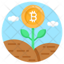 Business Growth Money Growth Bitcoin Growth Icon