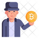 Crypto Hacker Bitcoin Hacker Money Hacker Icon