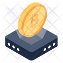 Cryptocurrency Bitcoin Hologram Bitcoin Technology Icon