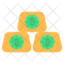 Bitcoin Ingots Gold Bricks Gold Reserves Icon