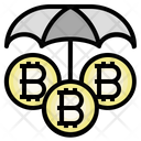 Bitcoin Insurance Protection Bitcoin Investment Icon