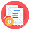 Bitcoin Payment Slip Bitcoin Invoice Bitcoin Receipt Icon