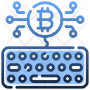 Keyboard Bitcoin Coin Icon