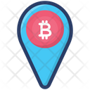 Bitcoin Location Blockchain Cryptocurrency Icon