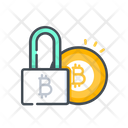 Bitcoin Lock Bitcoin Search Keep Icon