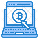 Bitcoin Laptop Money Icon