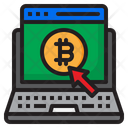 Bitcoin Laptop Money Icon