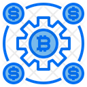 Gear Coin Bitcoin Icon