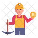 Digger Bitcoin Miner Engineer Icon