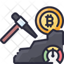 Bitcoin Cryptocurrency Mining Icon