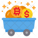 Bitcoin Mine Cart Currency Icon
