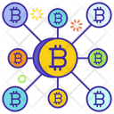 Bitcoin Network Cryptocurrency Network Financial Network Icon