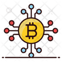 Bitcoin Network Cryptocurrency Network Social Network Financial Network Icon