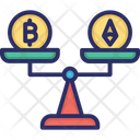 Bitcoin Over Ethereum Bitcoin Value Currency Value Icon