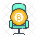 Bitcoin Person Chair Bitcoin Person Business Icon