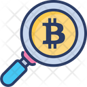 Bitcoin Search Examine Icon