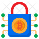 Bitcoin Cryptocurrency Lock Icon