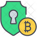 Bitcoin Security Shield Icon