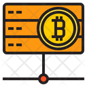 Bitcoin Server Server Bank Icon
