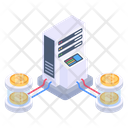 Bitcoin Network Blockchain Networking Bitcoin Server Technology Icon