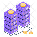 Bitcoin Servers Connected Blockchain Bitcoin Technology Icon