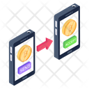 Bitcoin Transfer Bitcoin Transaction Mobile Transaction Icon