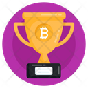 Business Trophy Bitcoin Trophy Bitcoin Award Icon