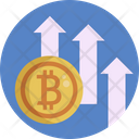 Bitcoin Arrow Up Cryptocurrency Icon