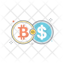 Bitcoin Vs Dollar Icon