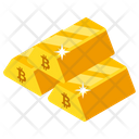 Bitcoin Vs Gold Investment Concept Btc Vs Gold Icon