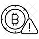 Bitcoin Warning Sign Icon