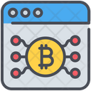 Bitcoin Cryptocurrency Online Icon