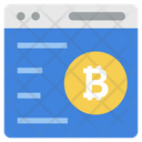 Bitcoin Website Electronic Cash Online Cryptocurrency Icon