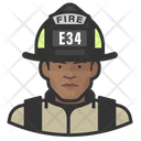 Black Male Firefighter Black Male Icon