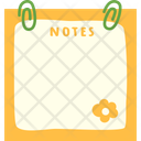 Blank Notes With Paperclip Icon