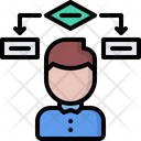 Block Diagram Man Icon