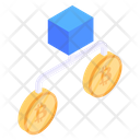 Crypto Network Bitcoin Network Blockchain Connection Icon