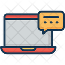 Blog Commenting Laptop Chat Balloon Icon