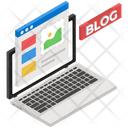 Web Blogging Content Journal Icon