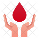 Blood Donation Hand Give Icon