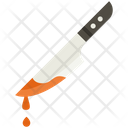 Bloody Knife Knife Halloween Icon