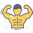 Bodybuilder Muscle Exercise Icon
