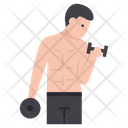 Bodybuilder Flat  Icon